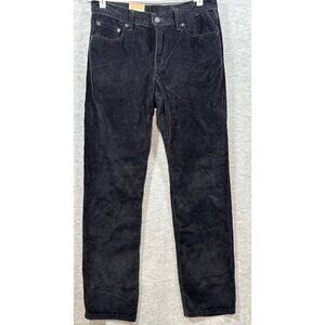 Levi's Women's Corduroy Black Pants 29x30 Casual Straight Winter‎